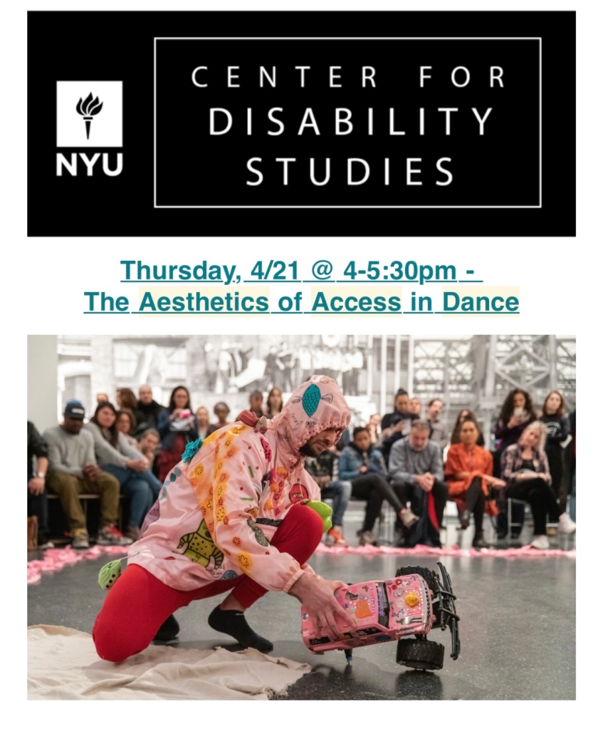 NYU Center for Disability Studies: The Aesthetics of Access in Dance